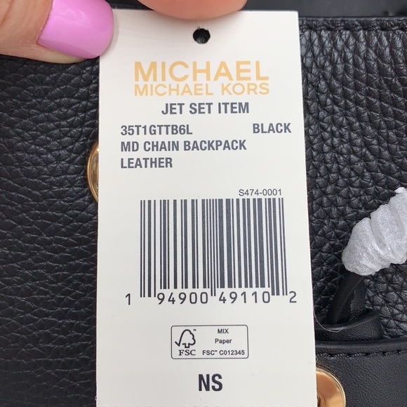 MICHAEL KORS
Jet Set Medium Pebbled Leather Backpack BLACK COLOR - Picture 16 of 16